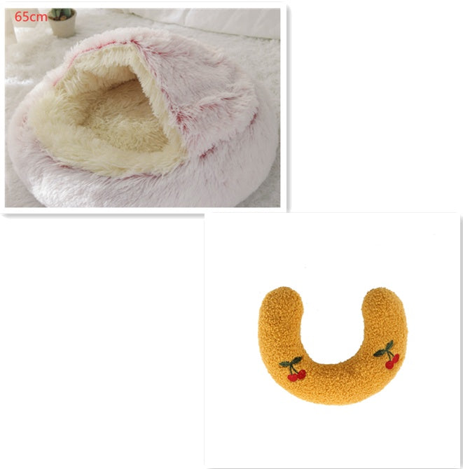 Plush dog bed cozy sleeping area