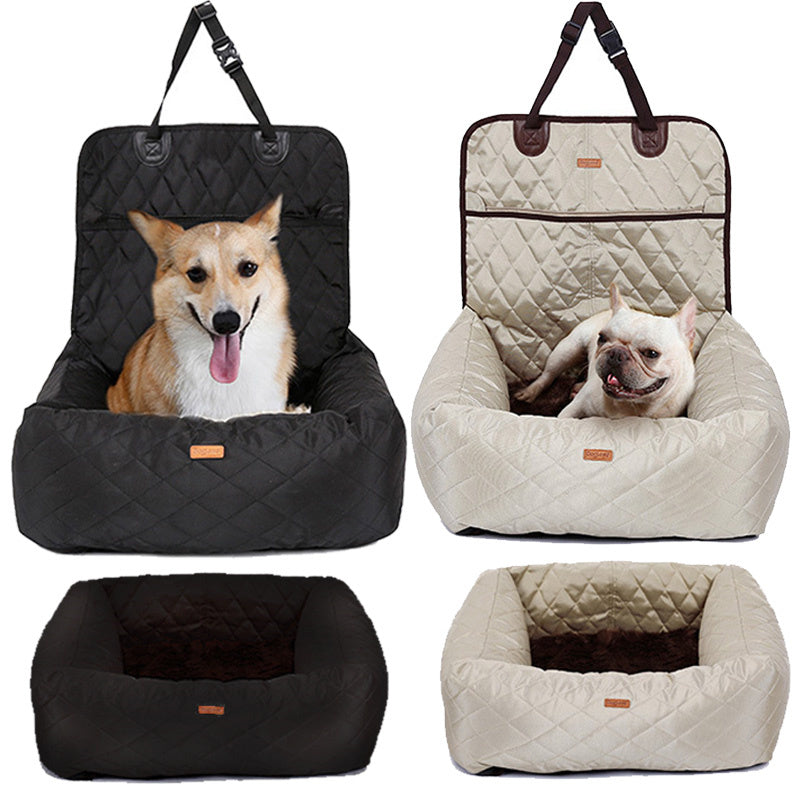 Dog car seat bed for pet travel