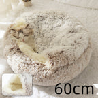 Plush dog bed cozy sleeping area
