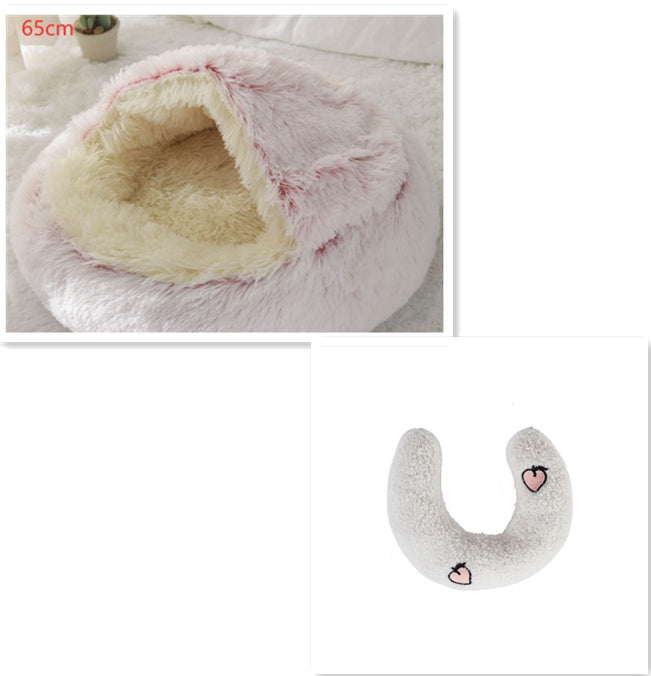 Plush dog bed cozy sleeping area