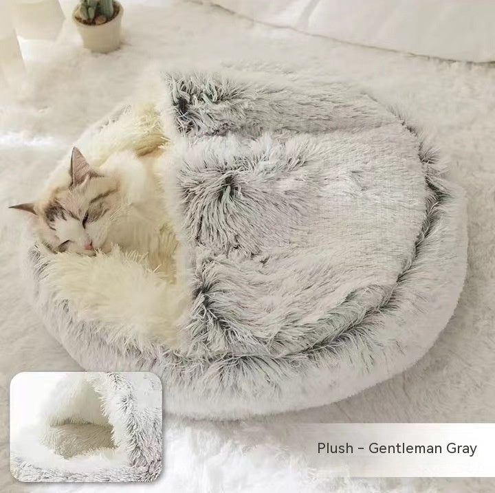 Plush dog bed cozy sleeping area