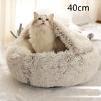 Plush dog bed for dogs and cats