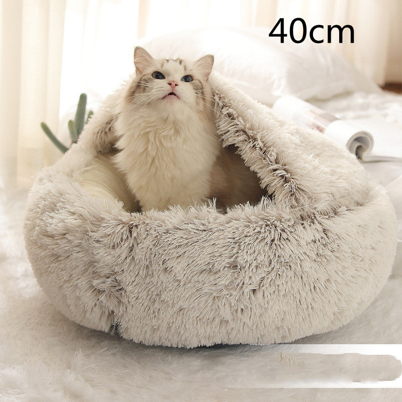 Plush dog bed for dogs and cats