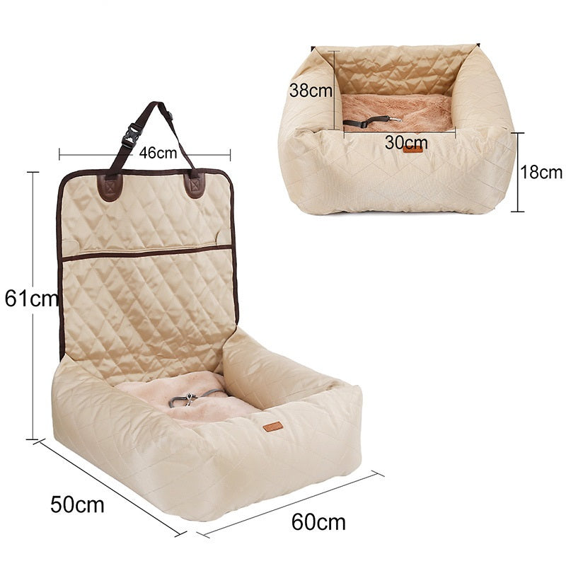 Dog car seat bed thickened pet cushion