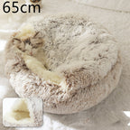 Plush dog bed cozy sleeping area