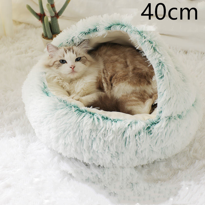 Plush dog bed cozy sleeping area