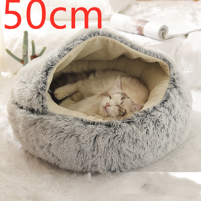 Plush dog bed cozy sleeping area