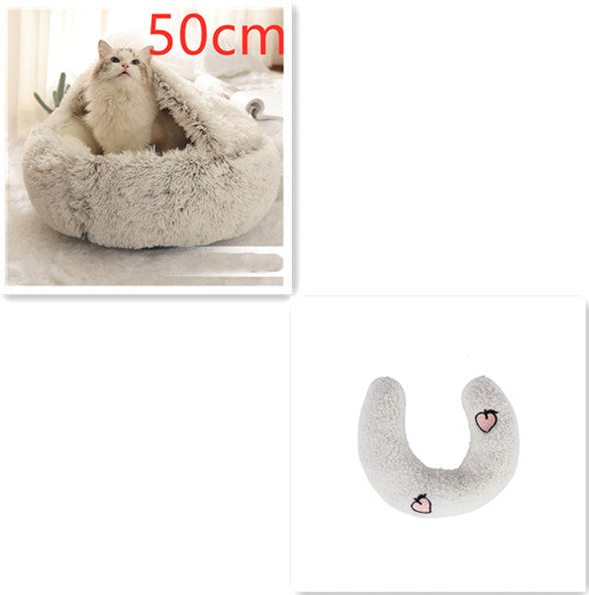 Plush dog bed for winter use