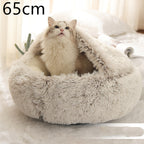 Plush dog bed round warm design