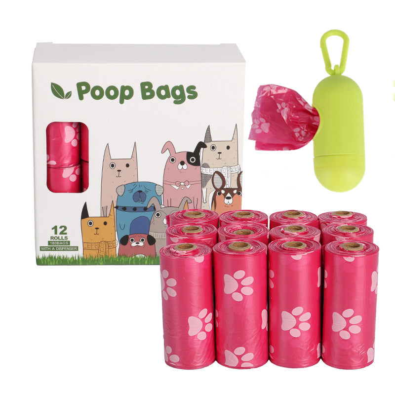 Dog poop bags for convenient cleanup