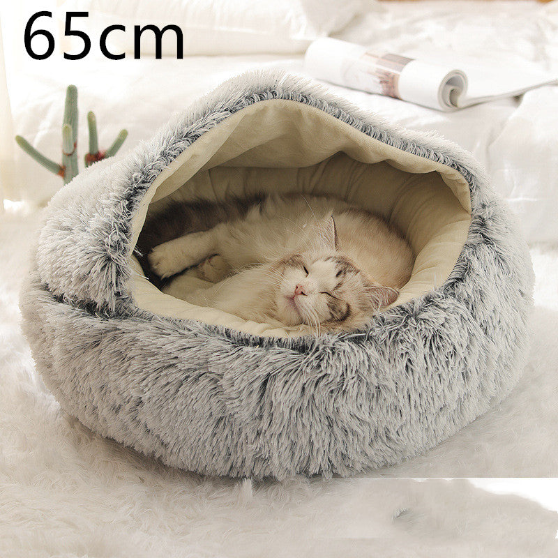 Plush dog bed long plush surface