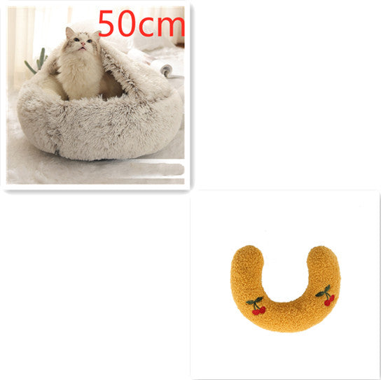 Plush dog bed for winter use