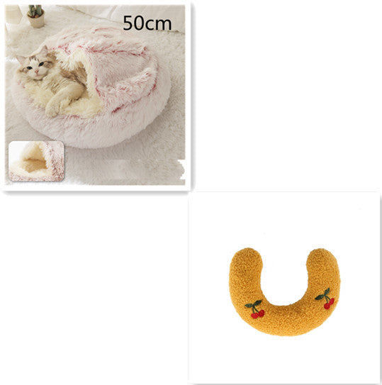 Plush dog bed cozy sleeping area