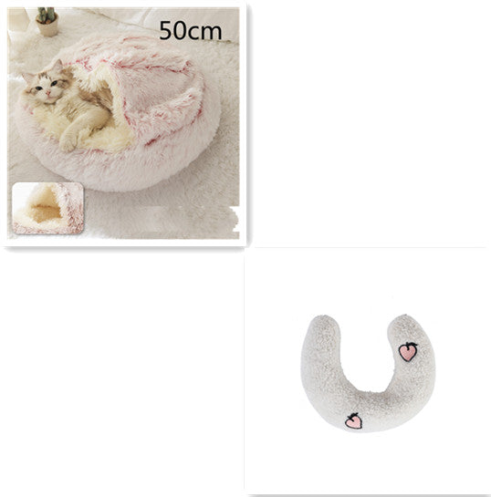 Plush dog bed cozy sleeping area