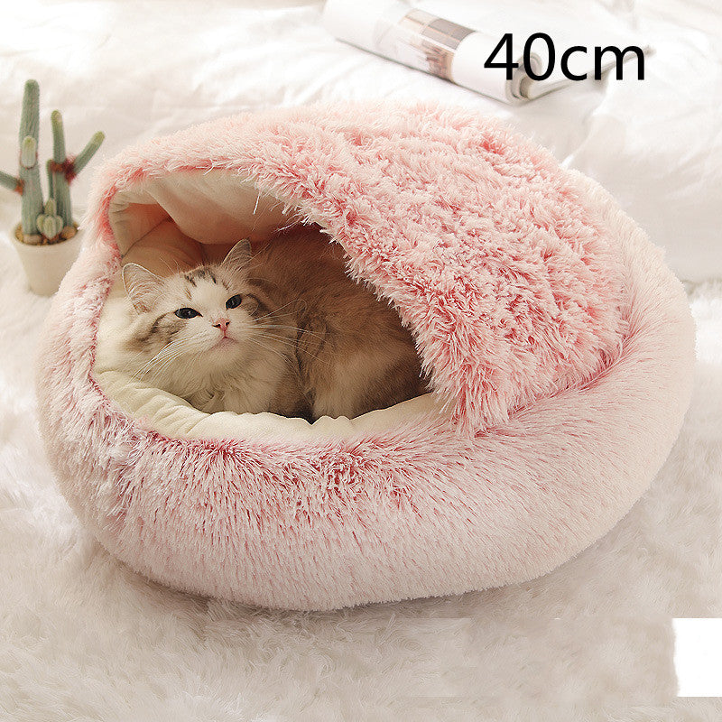 Plush dog bed cozy sleeping area