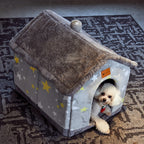 Enclosed dog bed for dogs and cats