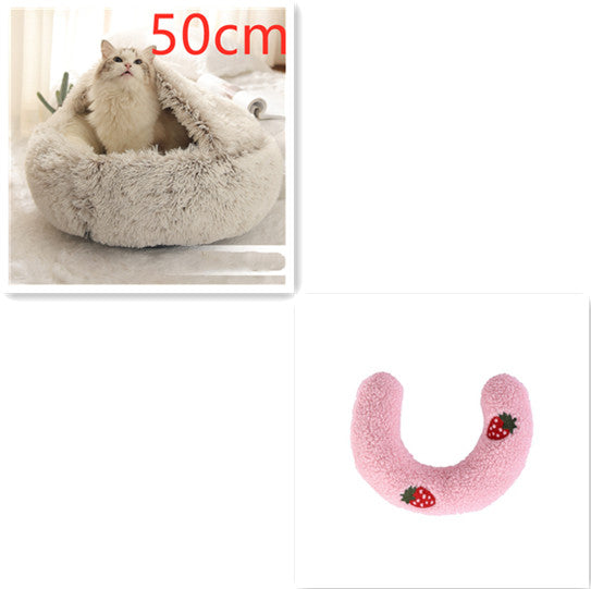 Plush dog bed for winter use