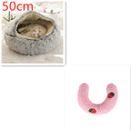 Plush dog bed cozy sleeping area