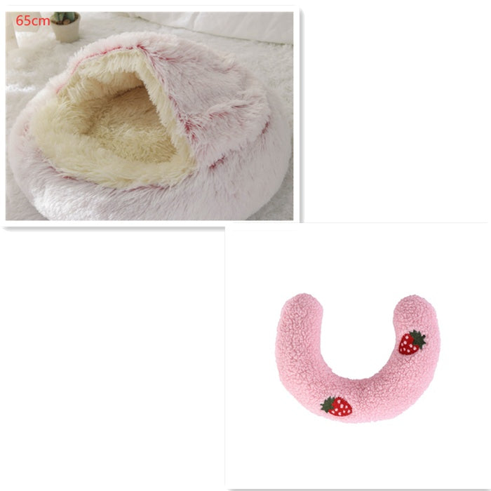 Plush dog bed cozy sleeping area