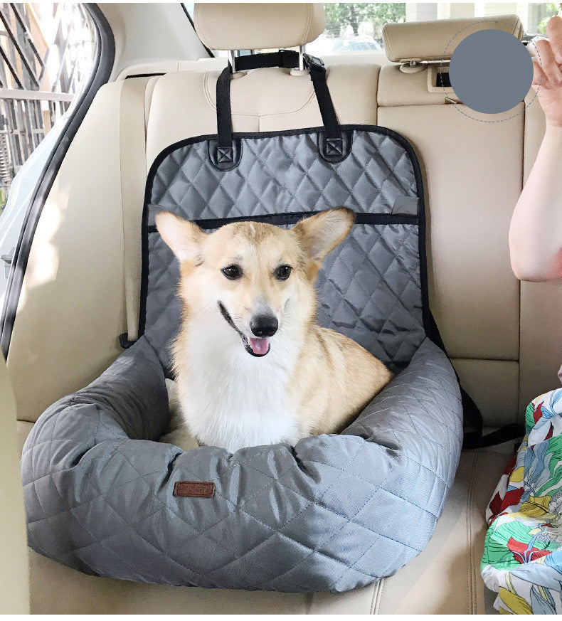 Dog car seat bed folded for storage