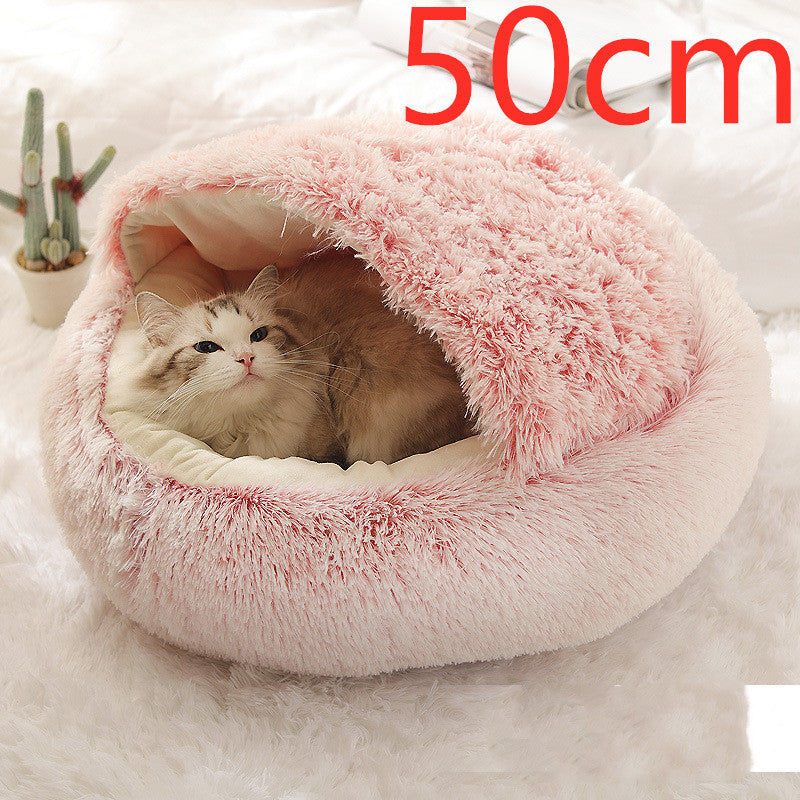 Plush dog bed cozy sleeping area