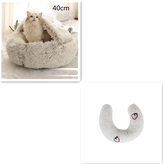 Plush dog bed for dogs and cats