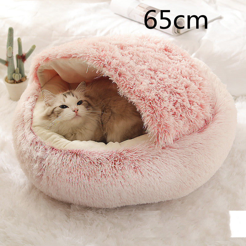 Plush dog bed cozy sleeping area
