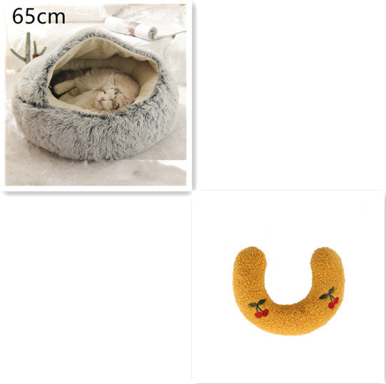 Plush dog bed cozy sleeping area