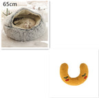 Plush dog bed cozy sleeping area