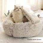 Plush dog bed round warm design