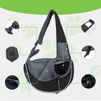 Pet Carrier Bag for Dogs & Cats - Portable crossbody design with adjustable strap and breathable material.