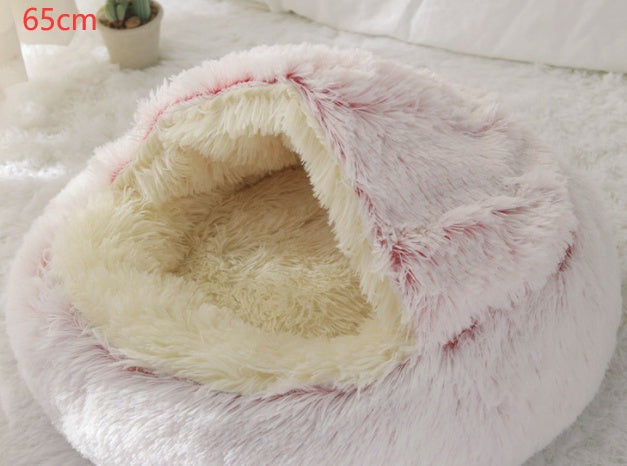Plush dog bed cozy sleeping area