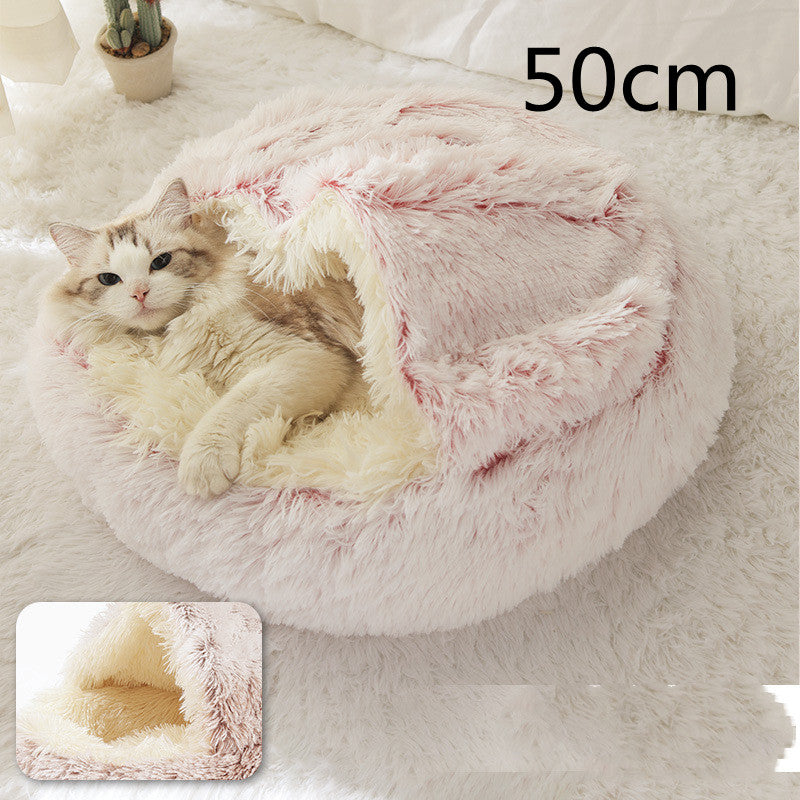 Plush dog bed cozy sleeping area