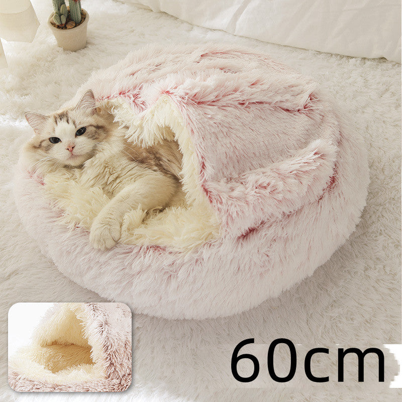Plush dog bed cozy sleeping area