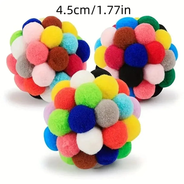 Colorful Cat Plush Balls