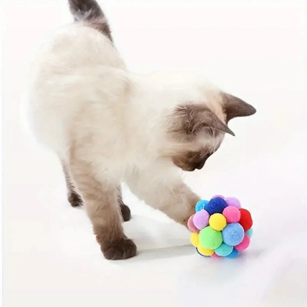 Colorful Cat Plush Balls