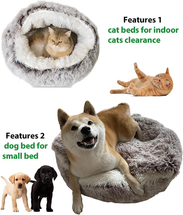 2-in-1 Plush Pet Cave