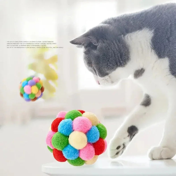 Colorful Cat Plush Balls