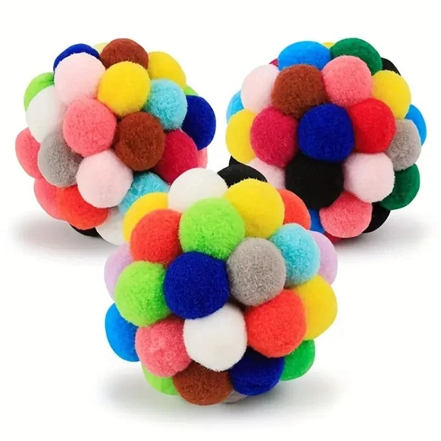 Colorful Cat Plush Balls