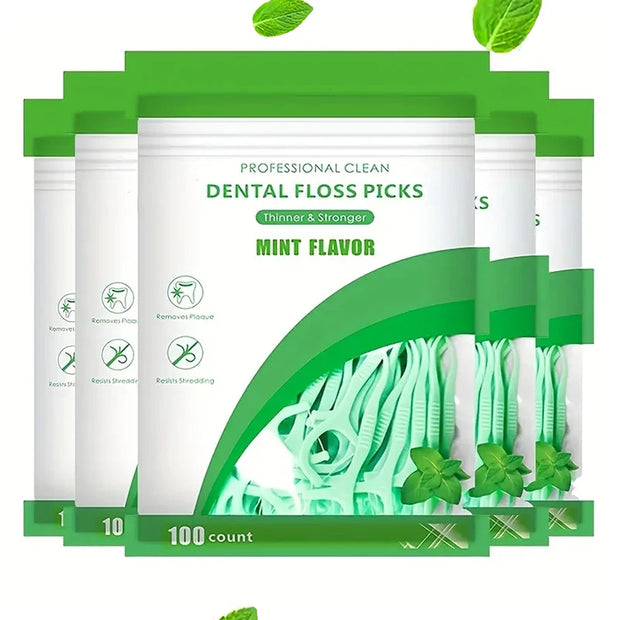 500pcs Mint Dental Floss Sticks