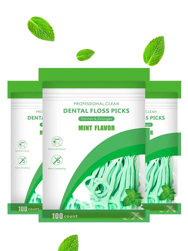 500pcs Mint Dental Floss Sticks