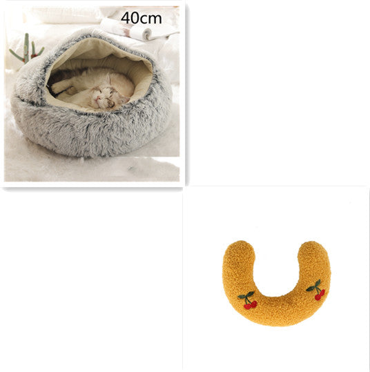Plush dog bed long plush surface
