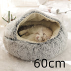 Plush dog bed for winter use