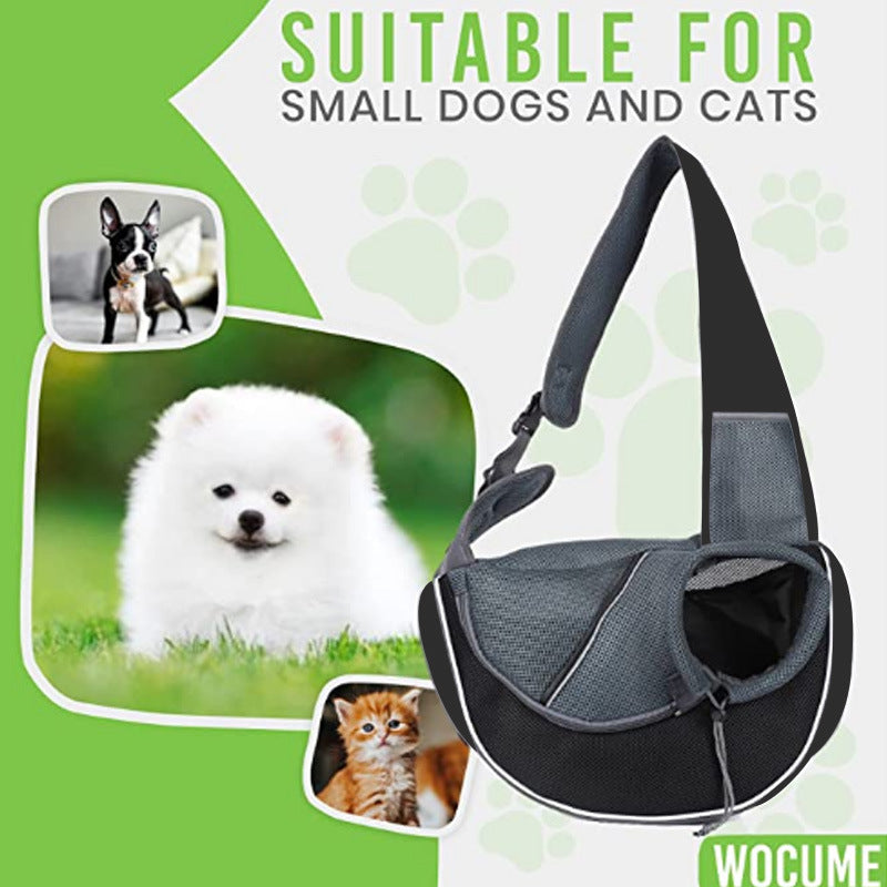 Pet Carrier Bag for small dogs and cats, featuring a comfortable crossbody design.