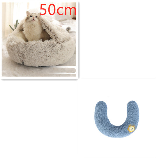 Plush dog bed for winter use