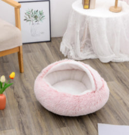 Plush dog bed cozy sleeping area
