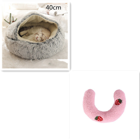 Plush dog bed long plush surface