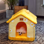 Enclosed dog bed warm pet sleeping space