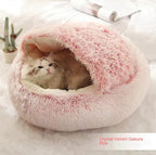 Plush dog bed for small pets