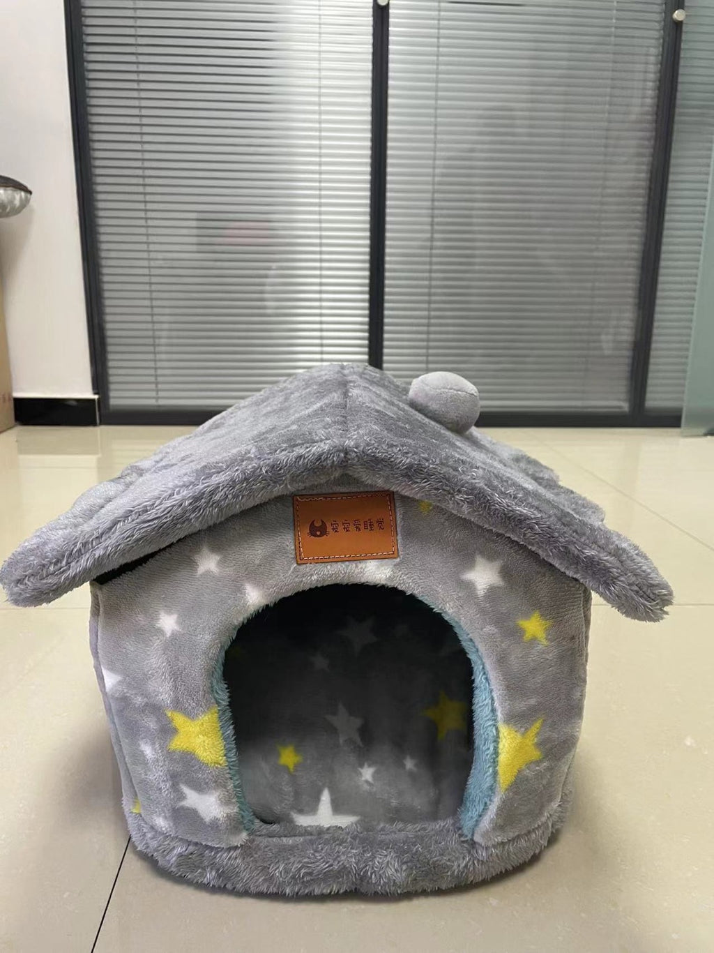 Enclosed dog bed warm pet sleeping space